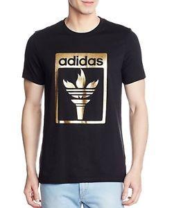 Adidas Originals Trefoil Logo - Men's New Adidas Originals Trefoil Logo T-Shirt Top - Black - Retro ...
