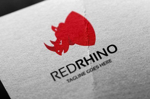 Red Rhino Logo - Red Rhino Logo Logo Templates Creative Market