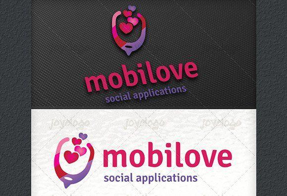 Love App Logo - Social Chat Love App Mobile Logo ~ Logo Templates ~ Creative Market