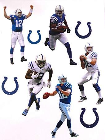 NFL Colts Logo - FATHEAD Indianapolis Colts Team Set 5 Players + 5 Colts