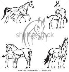 Mare and Foal Logo - Best tattoos image. Horses, Horse tattoos, Pyrography