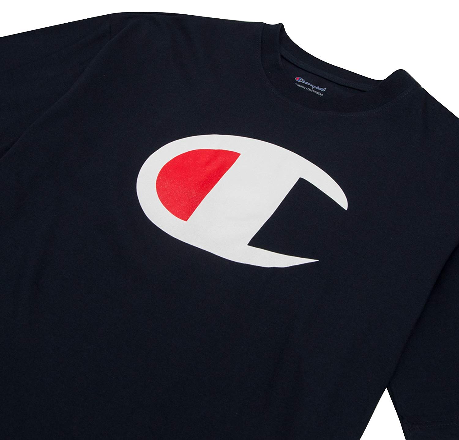 Retro C Logo - Champion Mens Big and Tall Retro C Logo Graphic Heritage Crewneck T