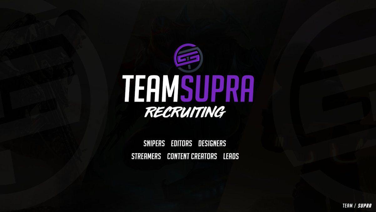 Supra Sniping Logo - Team Supra are still recruiting video editors