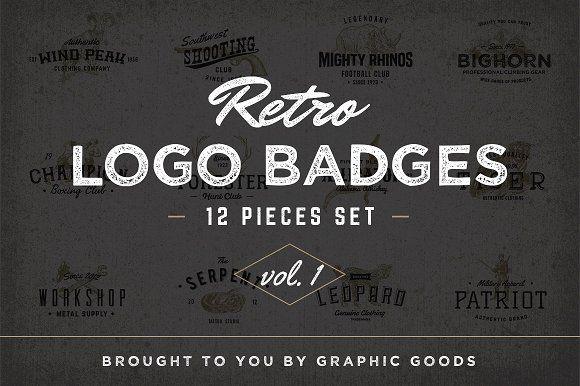 Retro C Logo - Retro Logo Badges vol.1 Logo Templates Creative Market