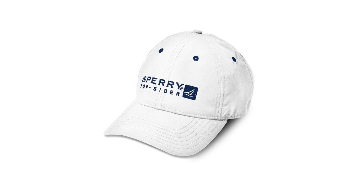 Sperry Top-Sider Logo - Lyst - Sperry Top-Sider Logo Baseball Cap in White for Men