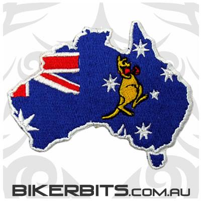 Kangaroo Australian Flag Logo - Embroidered Patches Patch - Boxing Kangaroo Australian Flag