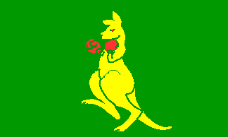 Kangaroo Australian Flag Logo - Australia: Kangaroo Flag