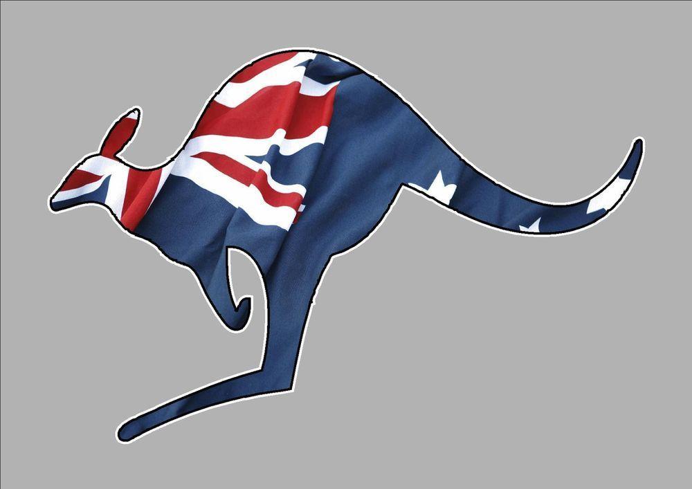 Kangaroo Australian Flag Logo - KANGAROO AUSSIE FLAG AUSTRALIAN FLAG CAR WINDOW STICKER DECAL ...