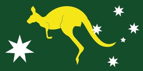 Kangaroo Australian Flag Logo - Australian Kangaroo Flags