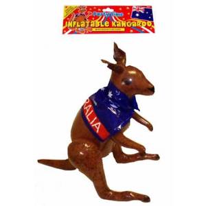 Kangaroo Australian Flag Logo - Inflatable Blow Up Kangaroo Australian Flag Aussie 70cm Fancy Dress