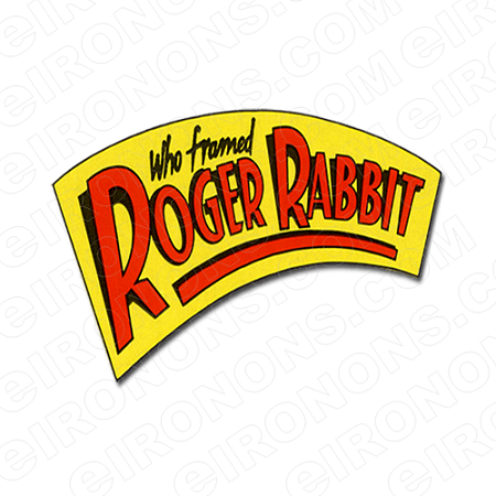 Roger Rabbit Logo - WHO FRAMED ROGER RABBIT LOGO YELLOW RED MOVIE T SHIRT IRON ON