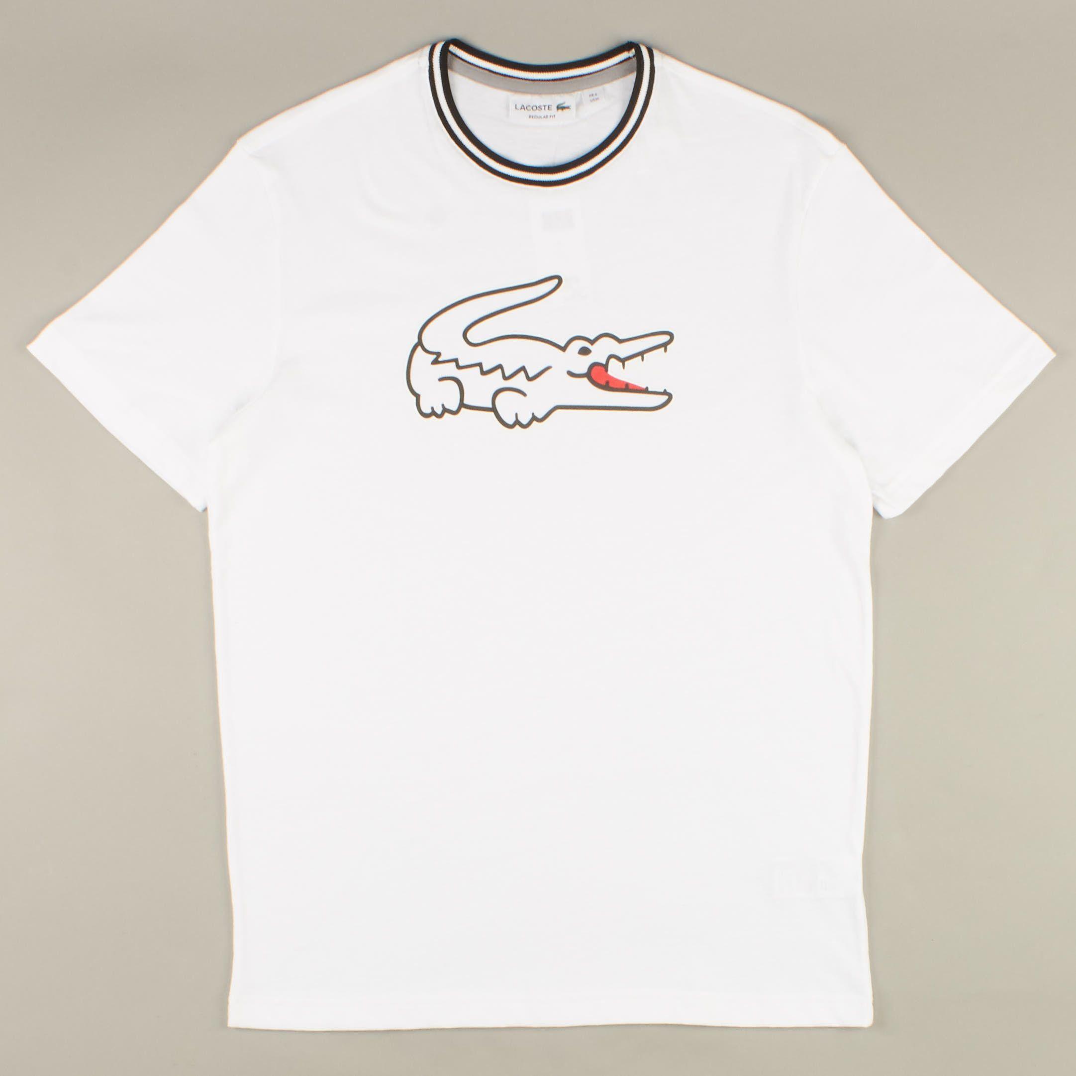 Lacoste Shirt Logo - Lacoste T Shirt Logo White In Le Fix Denmark