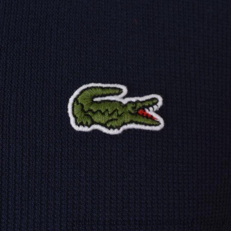 Lacoste Shirt Logo - Shop Men : Lacoste T-Shirts / Logo Contrast T Shirt Navy/Brown ...