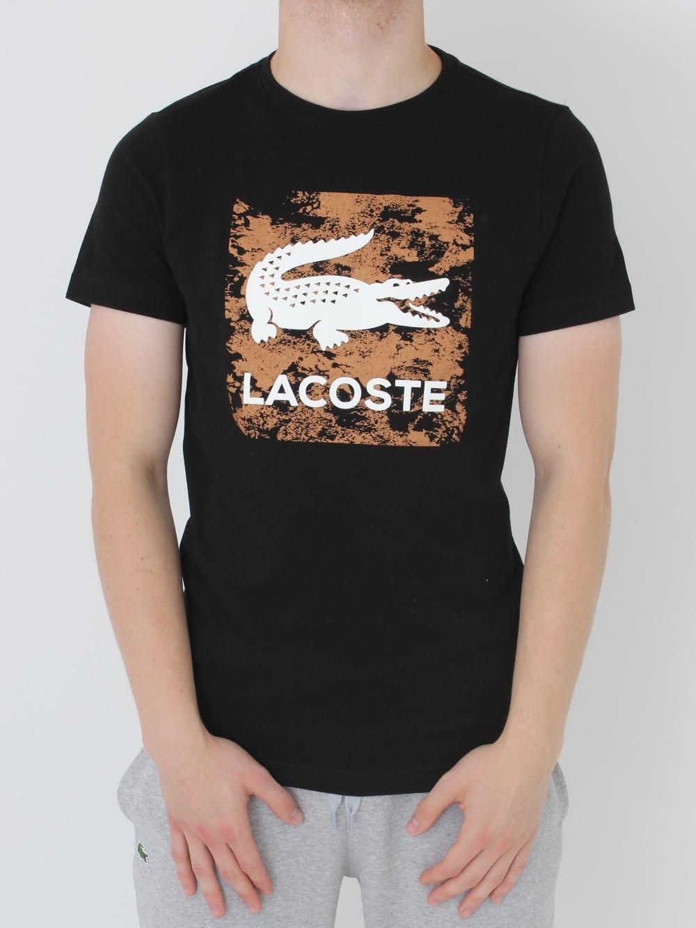 Lacoste Shirt Logo - lacoste Sport Logo T.Shirt in Black - Northern Threads