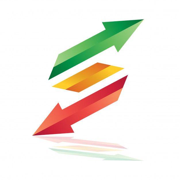 Arrow Logo - Letter s arrow logo template, double arrow logo Vector. Premium