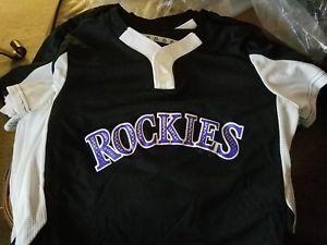 Cool LRG Logo - New Majestic Cool Base Rockies Lrg Youth Baseball Little League 2 ...