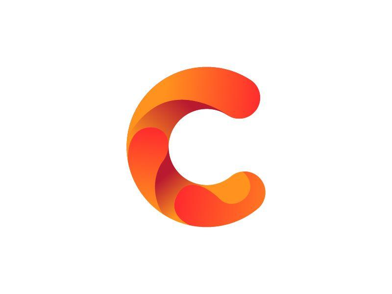 Yellow and Red C Logo - Letter C logo. Alphabet logotype vector design by Akhmad Zein ...