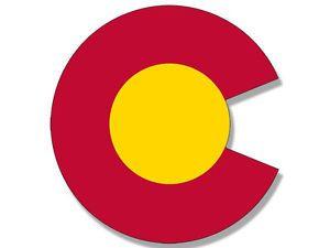 Yellow and Red C Logo - 4x4 inch Colorado 