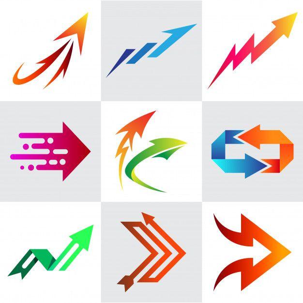 Arrow Logo - Arrow logo collection, set of arrow logo design Vector | Premium ...