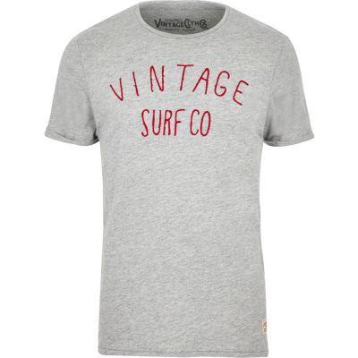 Cool LRG Logo - Floor Price River Island Men Grey Jack & Jones Vintage logo T