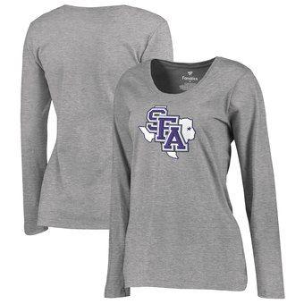 Long F Logo - Ladies T Shirts Long Sleeved. Official SFA Lumberjacks Store