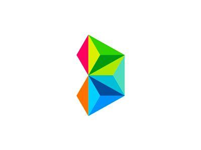 Colorful Gaming Logo - D monogram / rocket logo design symbol by Alex Tass, logo designer