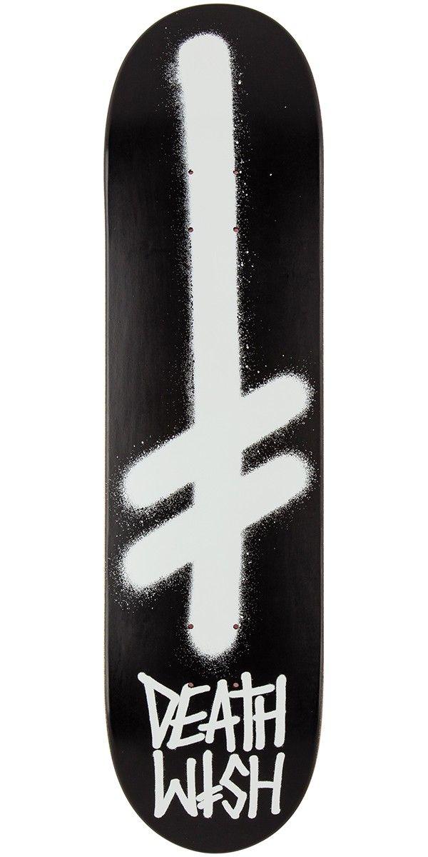 Death Wish Gang Logo - Deathwish Gang Logo Skateboard Deck - Matte Black - 8.0