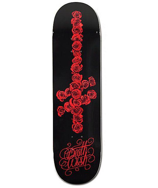 Death Wish Gang Logo - Deathwish Gang Logo Roses 8.25 Skateboard Deck