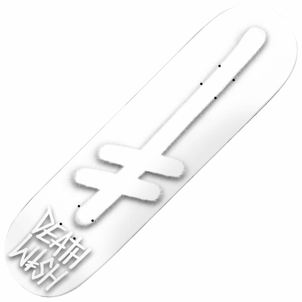 Death Wish Gang Logo - Deathwish Skateboards Gang Logo White White Skateboard Deck 8.25