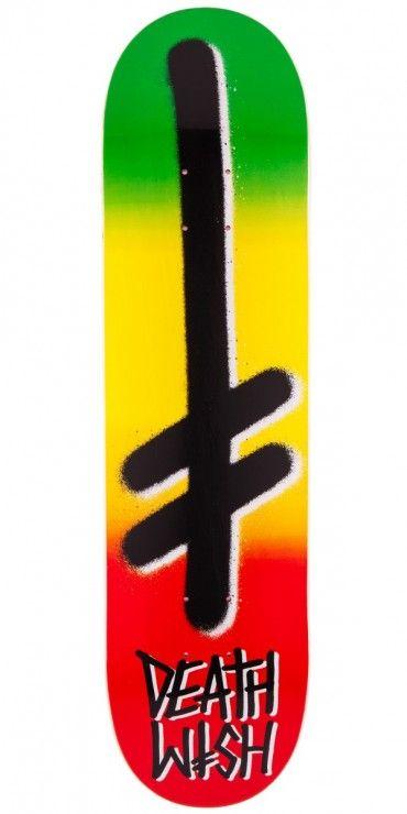 Death Wish Gang Logo - DEATHWISH Gang Logo rasta. Skate Plates STREETMARKET.cz