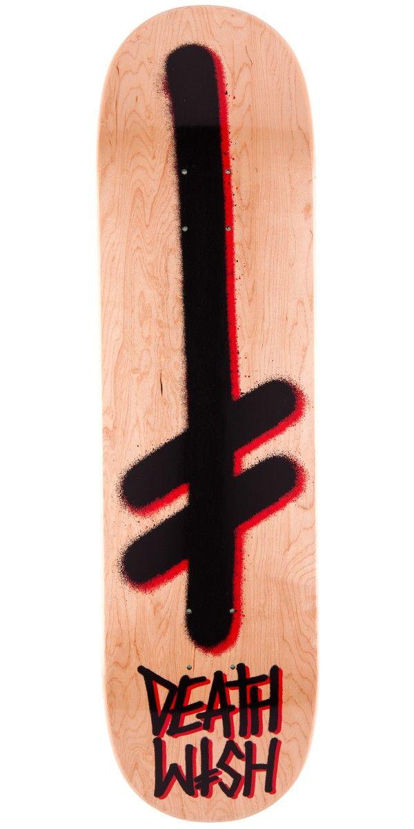 Death Wish Gang Logo - Deathwish Gang Logo Skateboard Deck - Natural/Black - 8.25