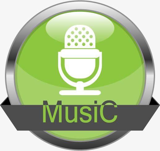 Green Music Radio Logo - Music Microphone Icon, Music Clipart, Microphone Clipart, Music ...