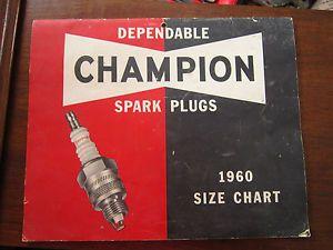 1960 Champion Spark Plugs Logo - CHAMPION spark plugs application book,manual,1960 size chart ...