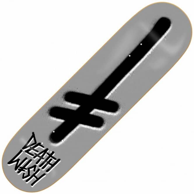 Death Wish Gang Logo - Deathwish Skateboards Deathwish Gang Logo Black/Silver Skateboard Deck 8.4''