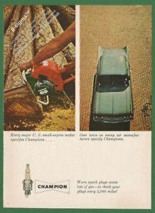 1960 Champion Spark Plugs Logo - CHAMPION Spark Plugs - 1960 Vintage Reader's Digest Print Ad | eBay