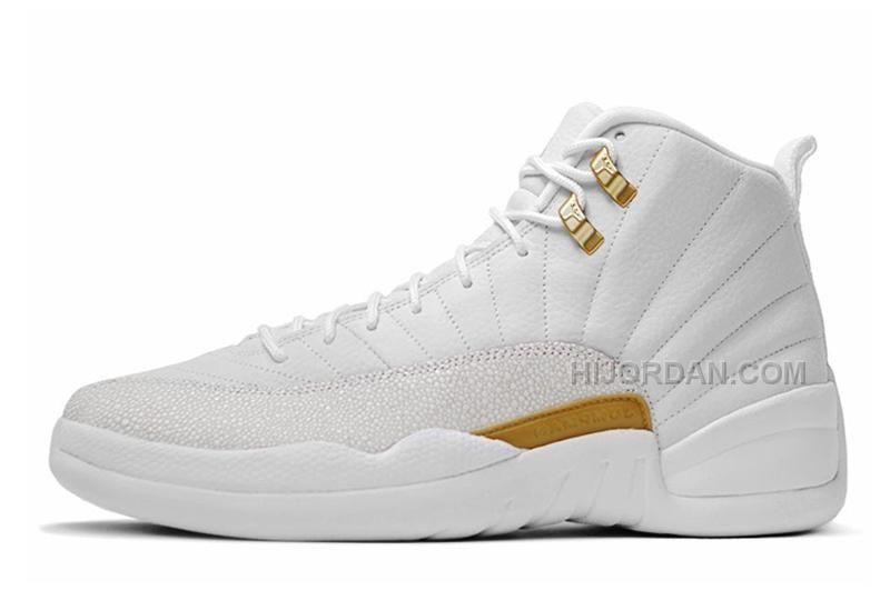 Gold White Jordan Logo - Air Jordan 12 “OVO” PEs White/Metallic Gold-White For Sale, Nike Air ...