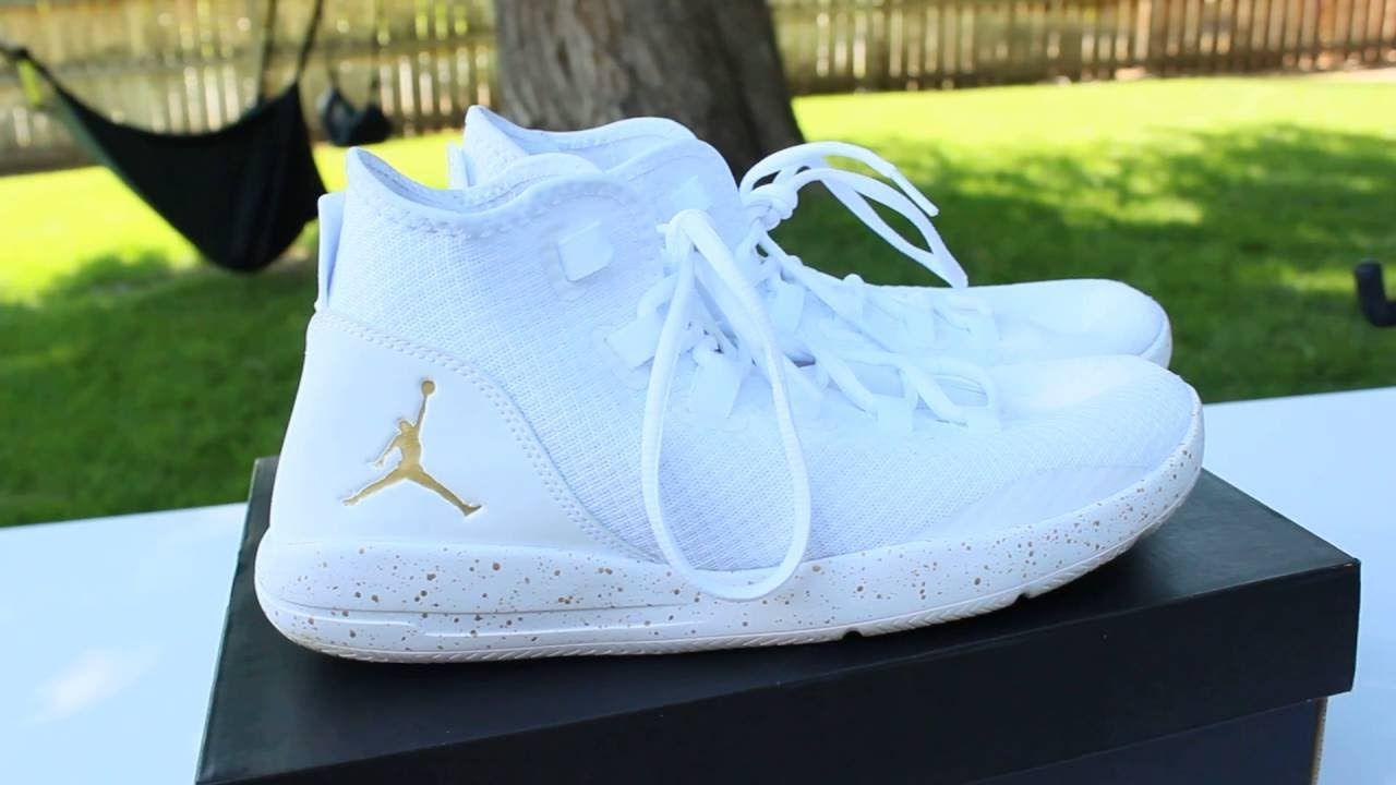 Gold White Jordan Logo - Jordan Reveal White And Gold unboxing in 4K