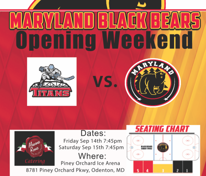 Red and Black Bears Logo - Limited Time Food Offer With Mamma Roma. Maryland Black Bears
