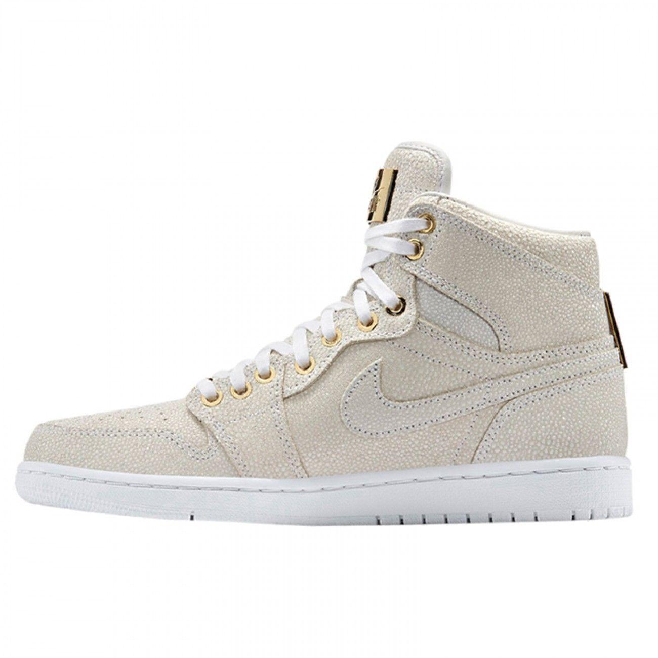 Gold White Jordan Logo - Air Jordan 1 Retro High “Pinnacle” White Metallic Gold