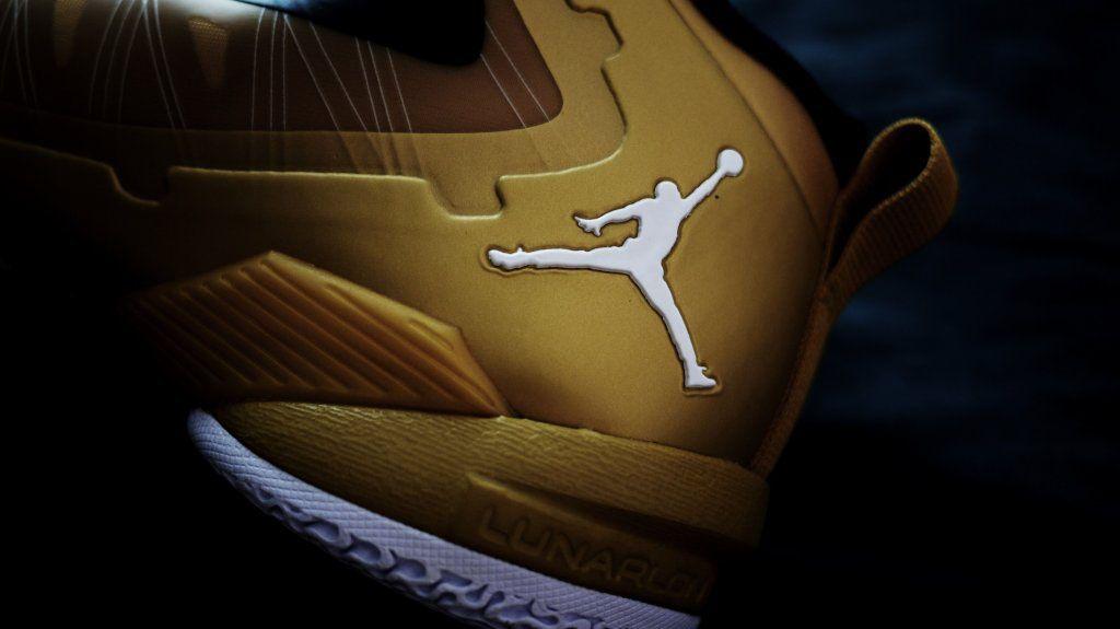 Gold White Jordan Logo - EffortlesslyFly.com Footwear Platform for the Culture