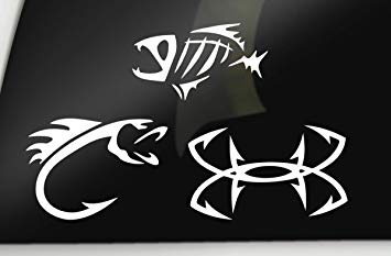 under armour fish hook decal