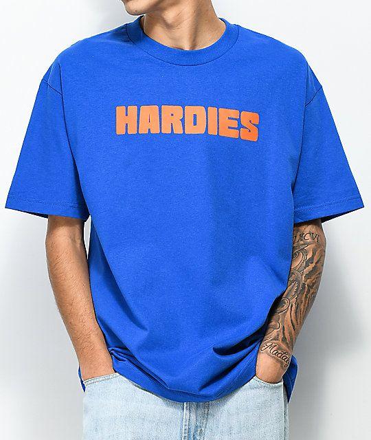 Blue Block S Logo - Hardies Hardwear Blocks Logo Royal Blue T Shirt For Mens, EGA444£60.00