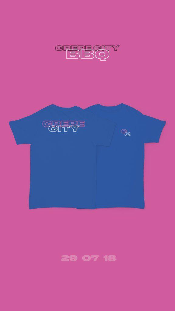 Blue Block S Logo - Crepe City Block Logo T Shirt Blue – crepecity