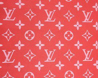 Red Lui Vittonlogo Logo - Louis vuitton fabric | Etsy