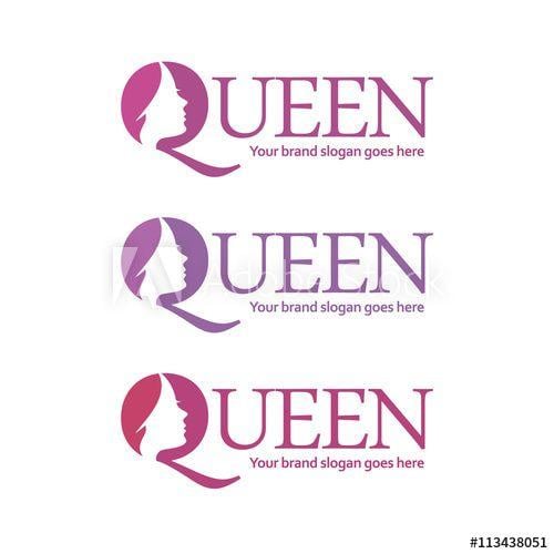 Face Q Logo - Beautiful woman's face logo design template. Woman face in letter Q