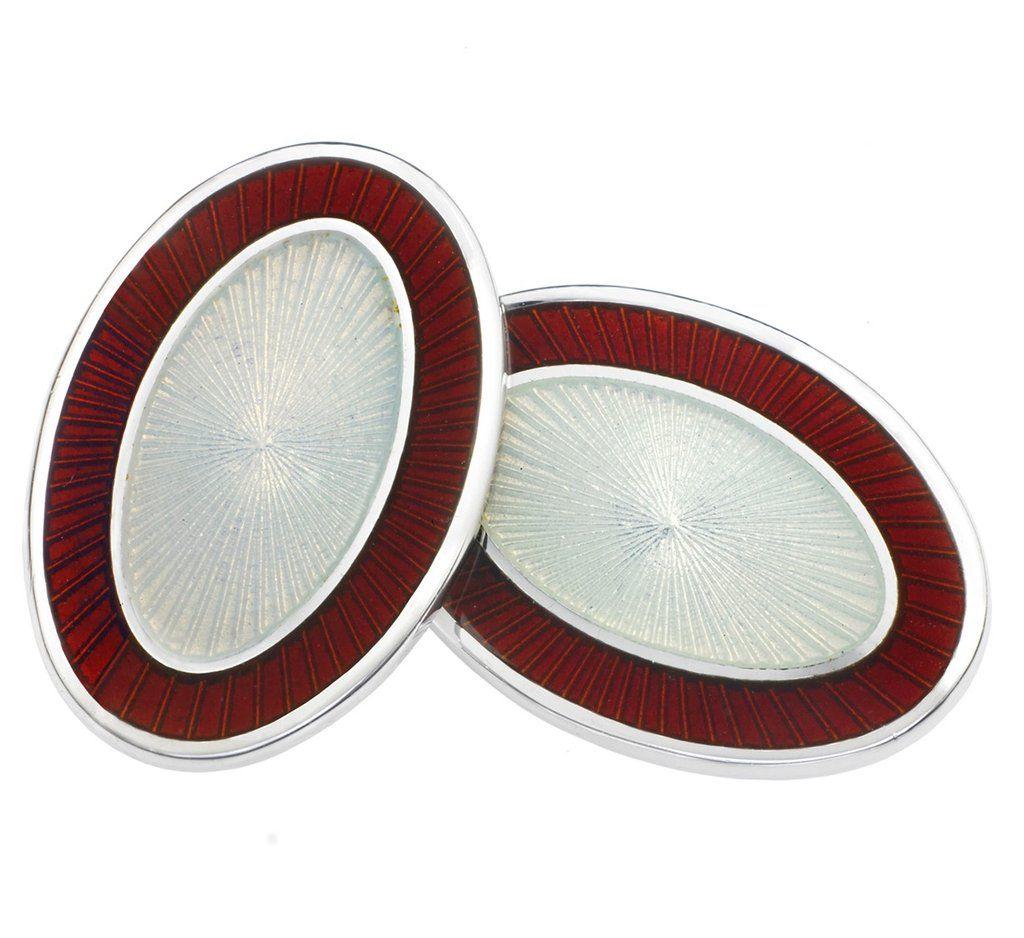 Red White Oval Logo - double oval red/white enamel - Longmire