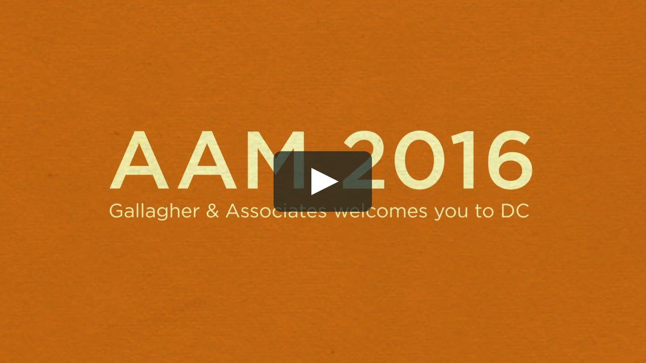 Gallagher and Associates Logo - Welcome to AAM 2016 from Gallagher & Associates on Vimeo