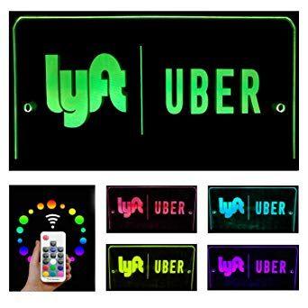 Uber Green Logo - Amazon.com: Uber Lyft Sign LED Light Logo Decal Glow Accessories ...