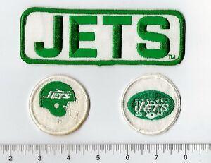 Jets Old Logo - Lot 3 Vintage 1980s New York Jets Patch: Rectangle / Throwback ...