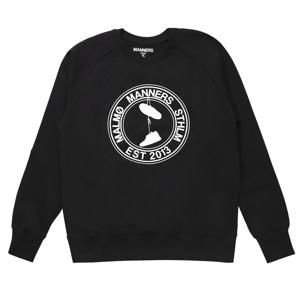 Black Clothing and Apparel Logo - MANNERS Apparel - MANNERS round logo sweat black